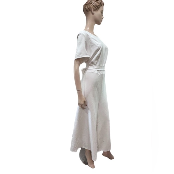 Lane Bryant White Jumpsuit with Tie Waist - Picture 3 of 16